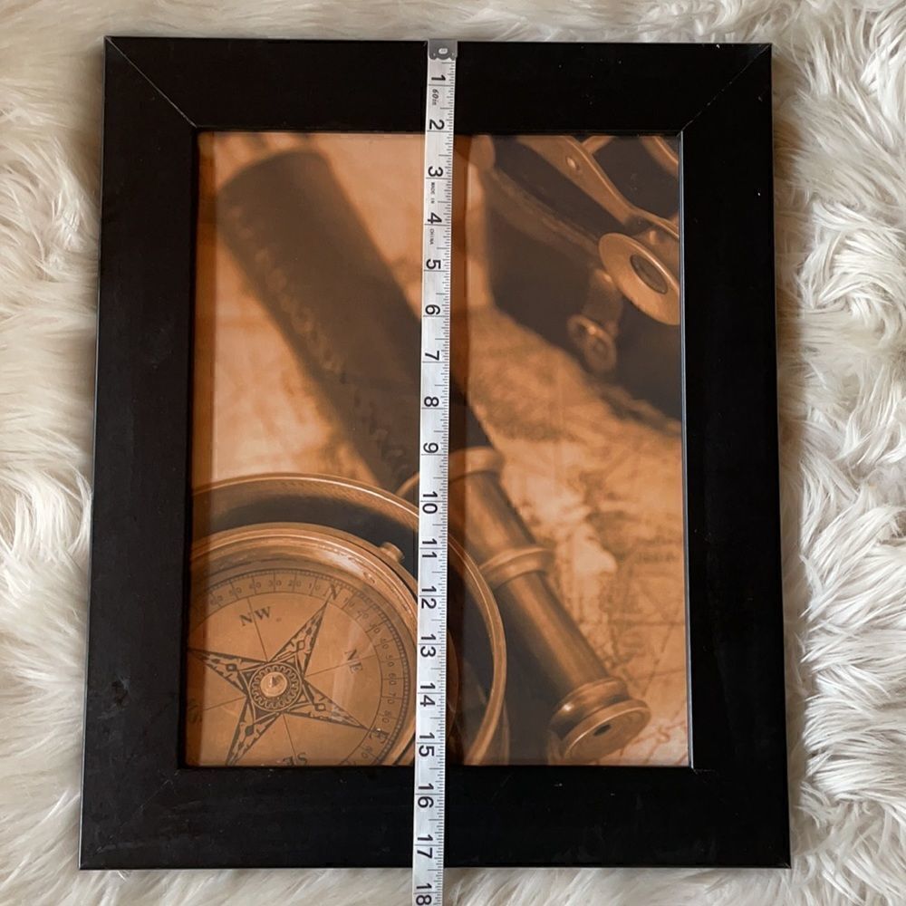 Vintage Inspired Nautical Print in Black Wooden Framed (17.5x14.5) - Picture 7 of 14